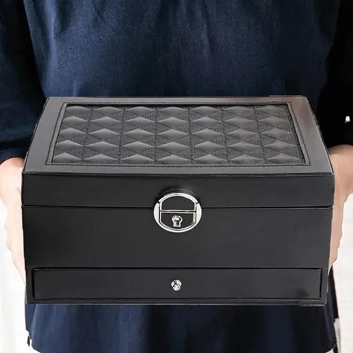 Скринька для прикрас, скриня для біжутерії, органайзер для біжетерії Чорна - фото 7