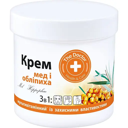Крем для обличчя та тіла Домашний Доктор Мед та обліпиха 250 мл - фото 1
