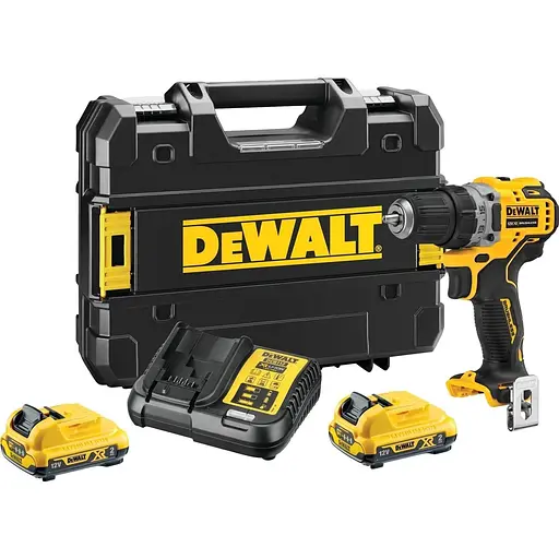 Дрель-шуруповерт бесщеточный DeWalt XR Li-Ion 12В акб 2х2 А/ч 57.5 Нм 425-1500 об/мин патрон 10 мм ЗП кейс 1.1 кг