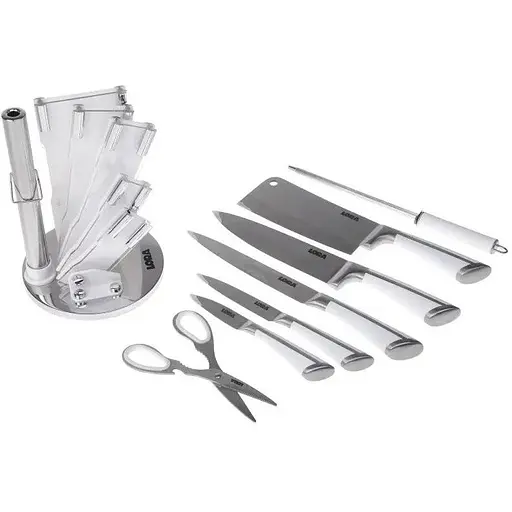 Набір ножів із підставкою 8 предметів White (NS20SETKN) - фото 5