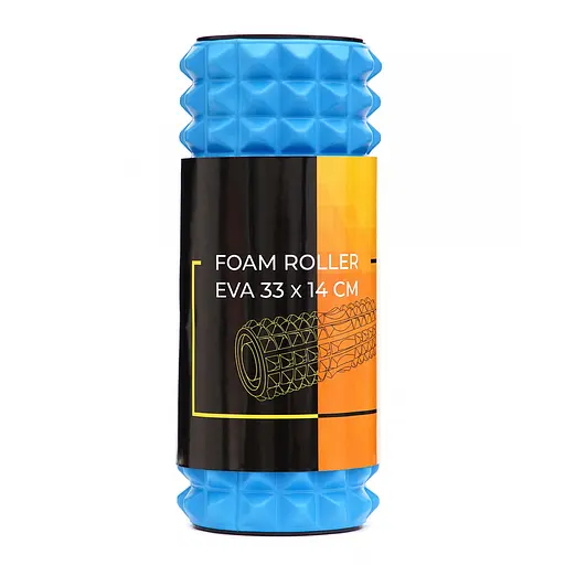 Масажний ролик Cornix EVA 33 x 14 см (валик, ролер) XR-0340 Blue - фото 5