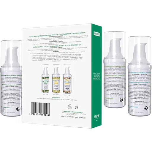 Набор разогревательных массажных масел Exsens Lets Celebrate (3х30 мл) - фото 2