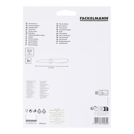 Набір ножів для овочів Fackelmann Elemental 3 шт. (670462) - фото 3