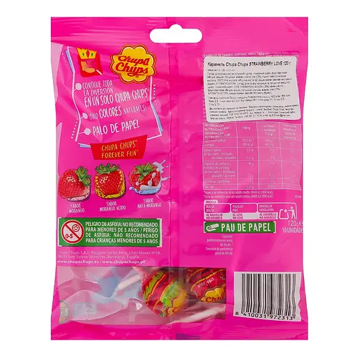 Карамель Chupa Chups Strawberry love 120 г - фото 2