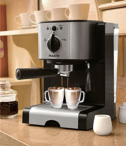 Эспрессо кофеварка Magio Mg-960 1220 W 15 бар с трубкой-капучинатором - фото 3