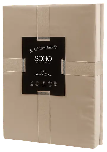Комплект постільної білизни Сімейний Duet 150х200 см Mocha/Ivory SOHO pbe0050829 - фото 3