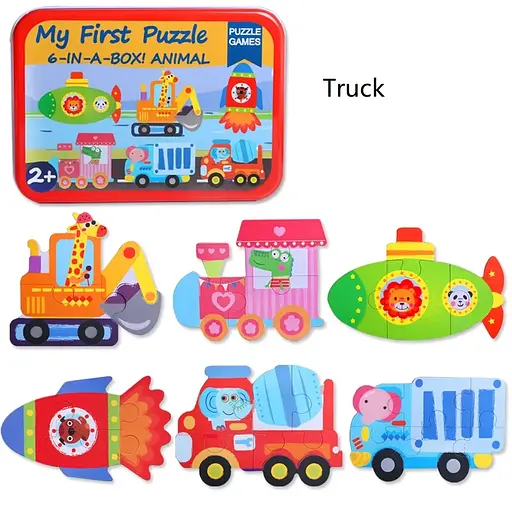 Дерев’яний пазли в пеналі (метал), від 25 деталей, MD1879 (В асортименті) - фото 5