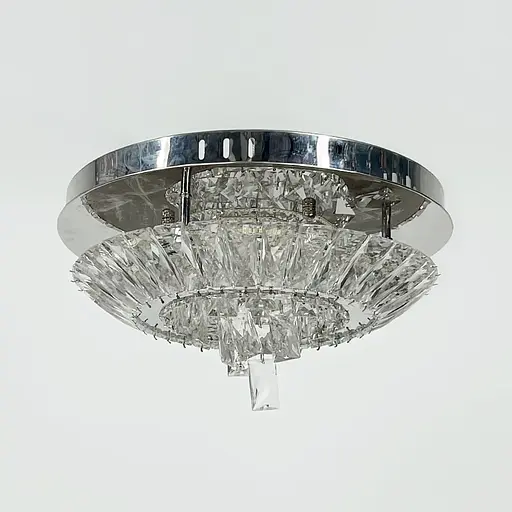 Потолочная хромированная люстра с прозрачным хрусталем Ø 40 см Ст. C 1861/400 | Line F - фото 5