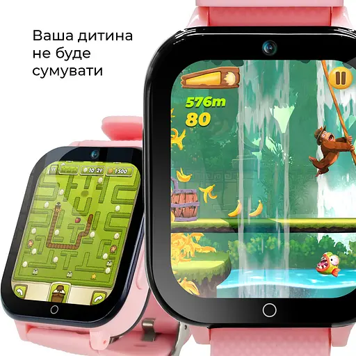 Детские GPS часы JETIX DF100 Pro Kids с виброзвонком, 4G видеозвонком и фонариком (Pink) - фото 5