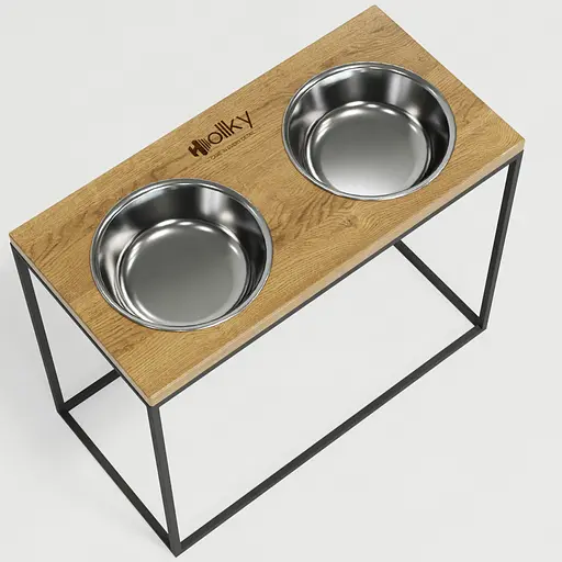 Hollky Base XL40 — миски на підставці для великих собак (2 × 1,8 л, висота 40 см) - фото 6