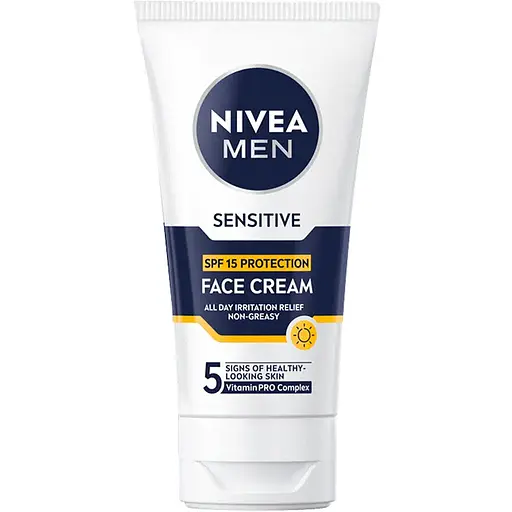 Крем для обличчя Nivea Men для чутливої шкіри з SPF 15 захистом 75 мл (88543) - фото 1