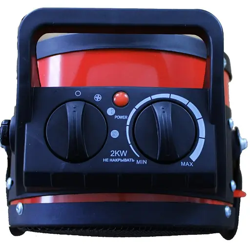 Електрична теплова гармата Vulkan 2,0 кВт, площа обігріву 20 кв.м., червоний/чорний (SL-PTC2000S) - фото 3