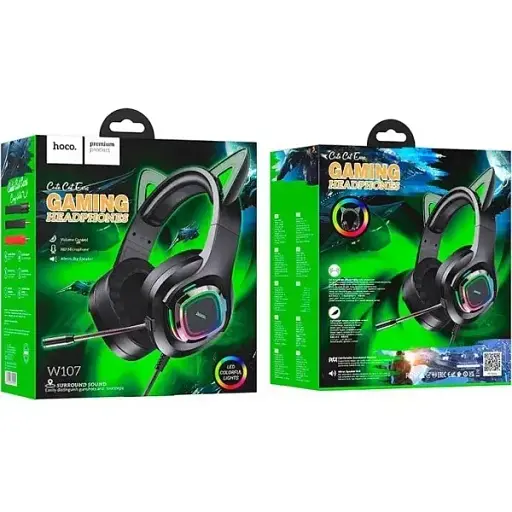 Наушники Hoco HF Stereo W107 Cute Cat Ears Elf (6931474791269) - фото 6