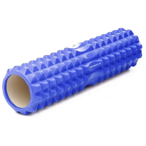 Масажний ролик (роллер) PowerPlay 4406 EVA Massage Roller Синій 45x12 см (PP_4406_Blue) - фото 1