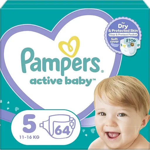 Уцінка. Підгузки Pampers Active Baby 5 (11-16 кг) 64 шт.  