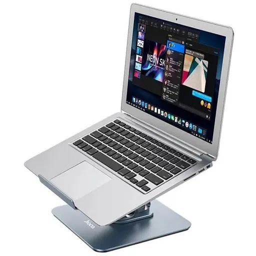Підставка для ноутбука Hoco PH52 Might metal rotating tablet desktop holder Metal Gray - фото 3