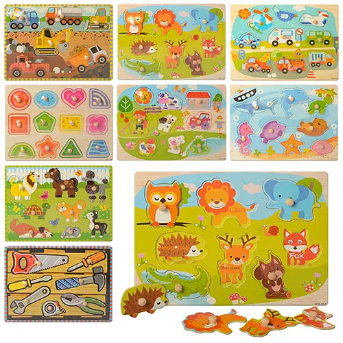 Дерев’яні пазли Рамка-вкладиш, MD1187 (В асортименті) - фото 7