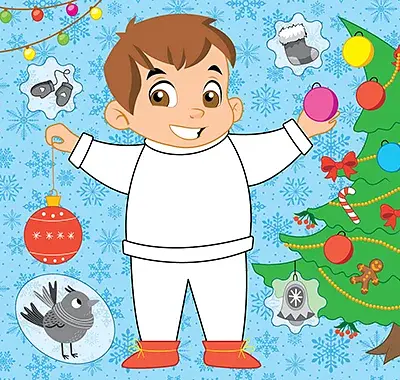 Зимові наліпки. Песик - фото 2