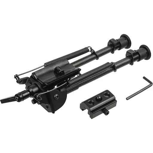 Сошки Vector Optics карбоновое волокно подпружиненные с рычагом 230-345 мм - фото 4