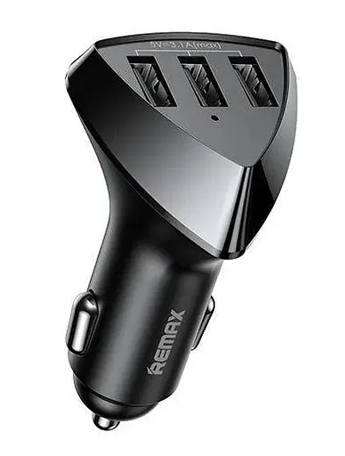 Зарядка авто REMAX Alien III Series 3.1A 3USB Car Charger RCC322 чорний - фото 1