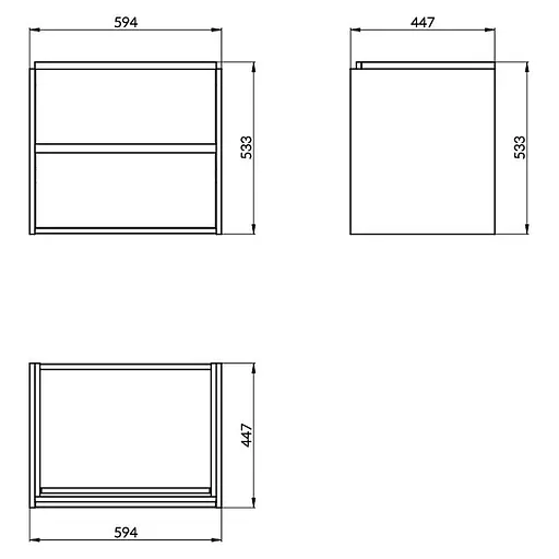 Тумба під умивальник Cersanit Crea 60 дуб - фото 2