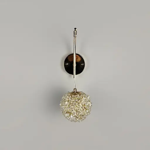 Бра Line F у золотому корпусі із кришталевим плафоном Ø 12 см Арт. W886/1 FGD - фото 2