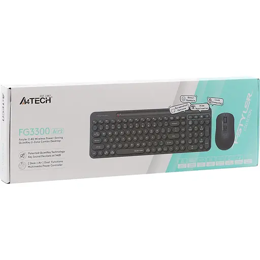 Комплект (клавиатура + мышь) A4Tech Fstyler FG3300 Air2 Gray (4711421997416) [150739] - фото 9