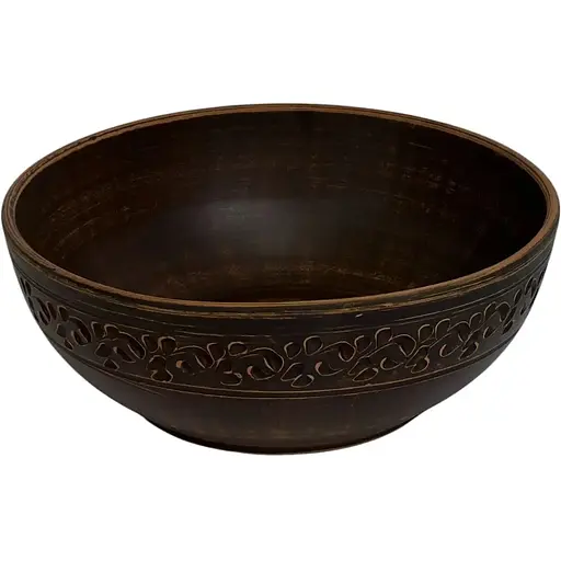 Миска глиняна Український глиняний посуд 1 л висота 75 мм