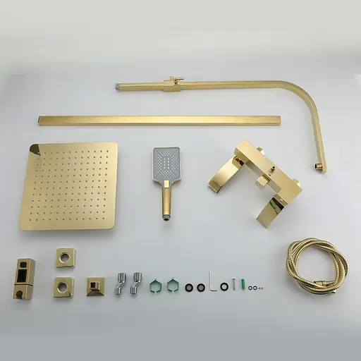 Душевая система Gappo G2407-3, излив - переключатель на лейку, 3-функции, золото, Золотой - фото 8