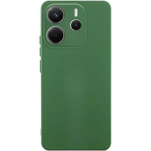 Чехол TPU Getman Liquid Silk Full Camera для Xiaomi Redmi Note 14 4G (Int. version) Зеленый / Dark green
