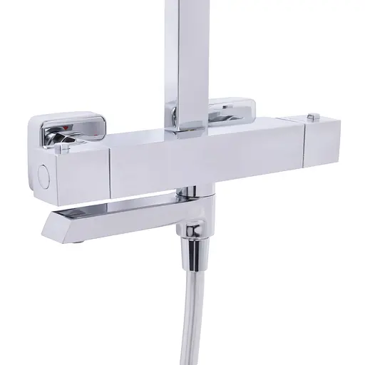 Душова система універсальна Qtap Swan Cascada термостатична на три споживача (з виливом) QTSWA112CRM45902 Chrome, Хром - фото 4