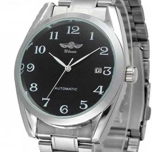 Чоловічий наручний годинник Winner Handsome (Сріблястий) - фото 2