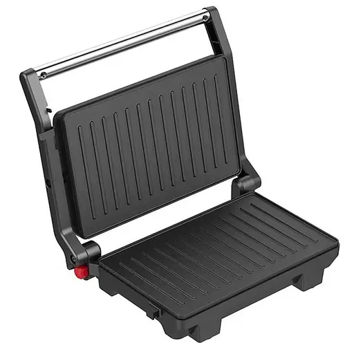 Прижимной контактный электрический гриль Crownberg CB-1081 домашний с антипригарным покрытием 1000Вт Серый - фото 3