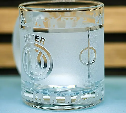 Скляна чашка 320 мл ФК Internazionale Milano Інтер  з гравіюванням подарунок для фаната  футбольна кружка - фото 3