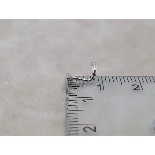 Срібна сережка-пірсинг в ніс Ірій Блискавка. 6034 - фото 5