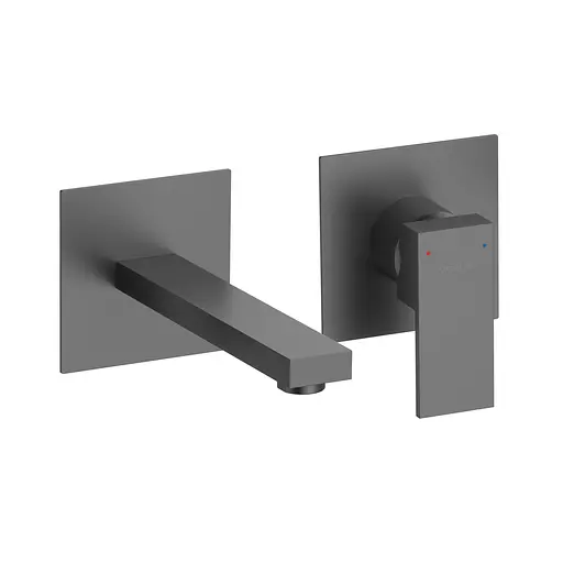 Змішувач для умивальника настінний Volle Pardo pistola gris 1548.010306 Графит - фото 1