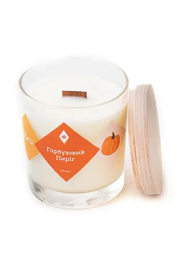 Свічка Гарбузовий пиріг 250 мл 30 год Стандартні Соєвий віск - фото 2