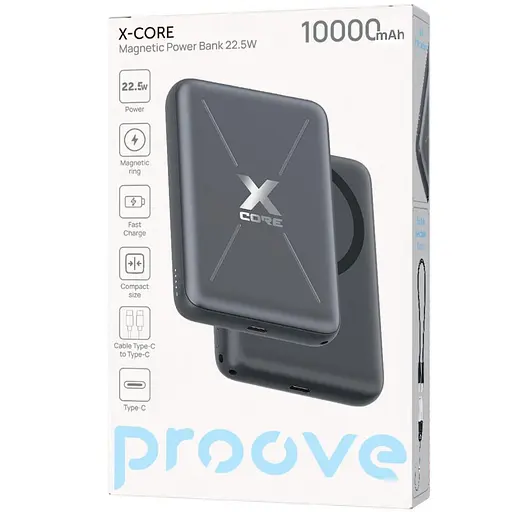Павербанк Proove X-Core Gray 10 000 mAh / 22.5 Вт (PNXC22010003) - фото 7