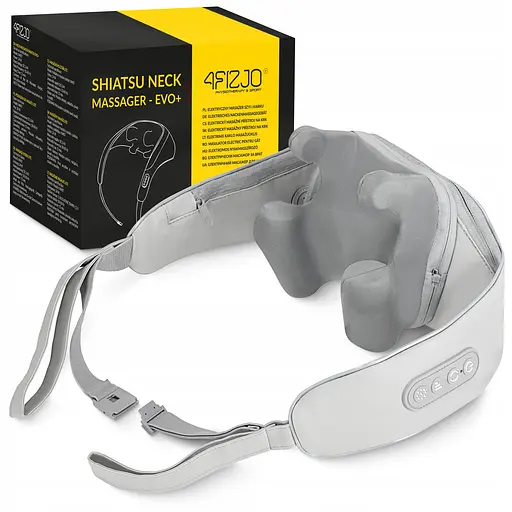 Накидка-масажер 4FIZJO Shiatsu Evo+ для шиї та спини, акумуляторний Grey (P-5905973404150) - фото 1
