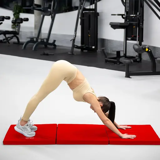 Мат гімнастичний Gymtek твердий 5 см червоний - фото 8