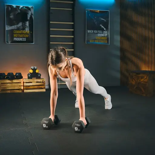 Гантелі для фітнесу Trex Sport неопренові TX-090VD 2x9кг - фото 8