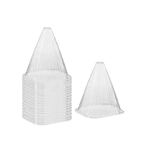 Колпаки для растений сад, огород прозрачные из ПЭТ пластика, многоразовые, 19 на 22 см, уп. 10 шт.