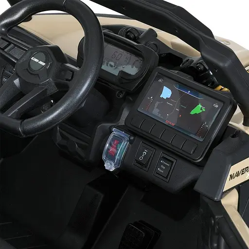 Электромобиль детский Джип M 5099EBLR-RS 24V 4 мотора 200W EVA-колеса музыка Bluetooth черно-бежевый - фото 5