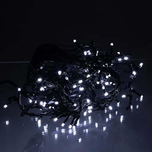 Новорічна гірлянда вулична Бахрома GarlandoPro 6 м 105 LED чорний провід Біле світло 6МBW - фото 2