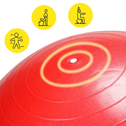 Мяч для фитнеса (фитбол) Cornix 55 см полумассажный Anti-Burst Red XR-0462 - фото 4