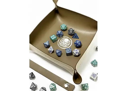 Настільна гра Планета Ігор Лоток для кубиків Ктулху (коричневий) (Dice tray Cthulhu brown) (pi-dt002) - фото 3