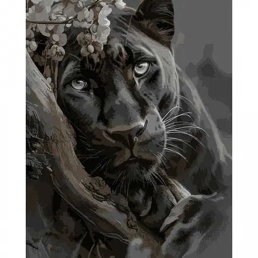 Картина по номерам Santi Черная пантера 40х50 см (955763) - фото 1