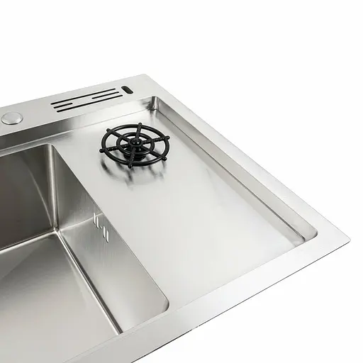 Кухонна мийка нержавійка 78x46 Platinum Handmade, Нержавіюча сталь - фото 8