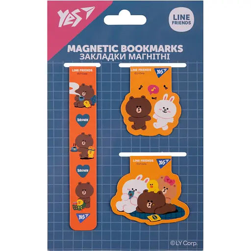 Набор магнитных закладок Yes Line Friends 30 шт. (708357)