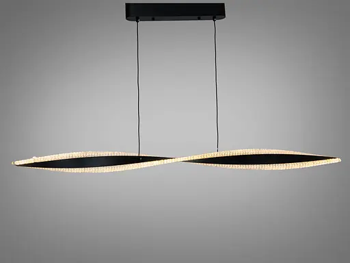 Подвесная LED люстра Diasha черная 58 Вт 10 м² - фото 1
